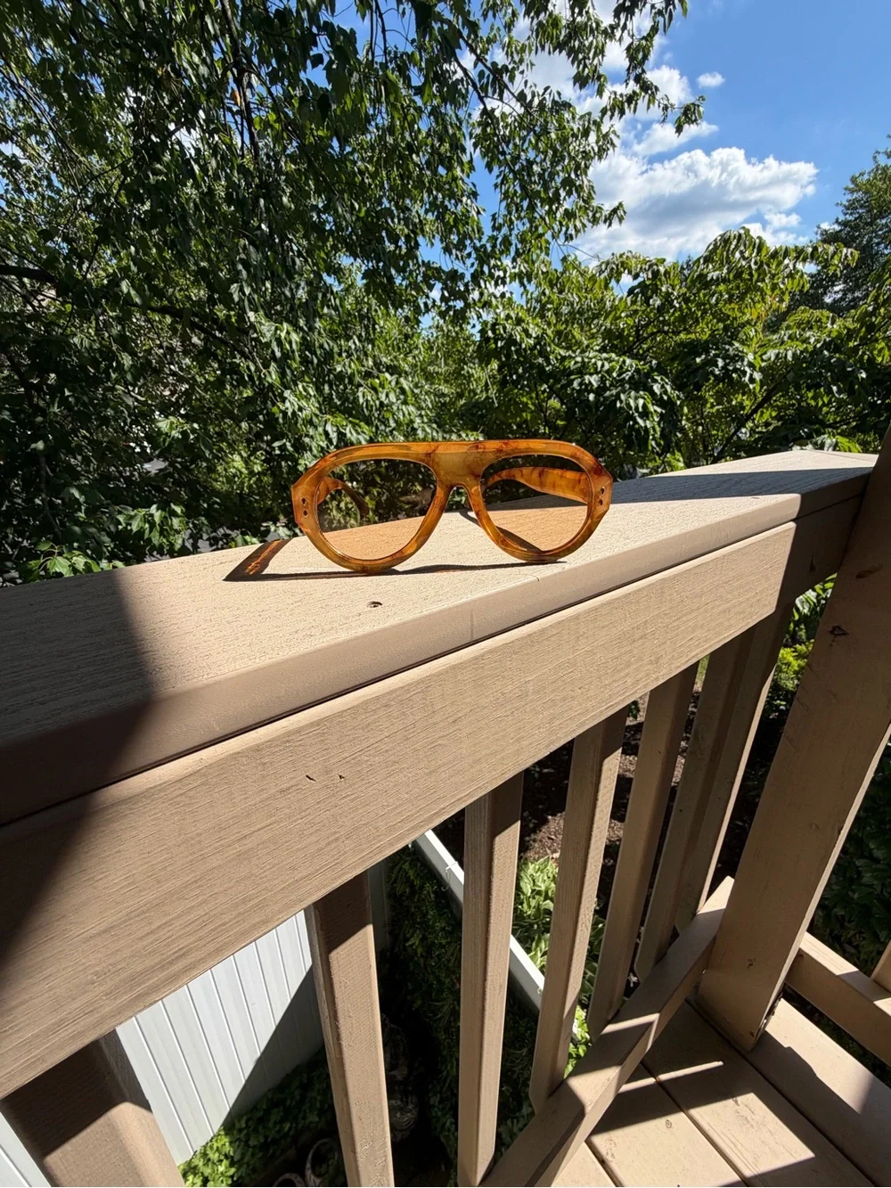 Free People Amber Tortoiseshell Cruise Oversized Aviator Sunglasses
